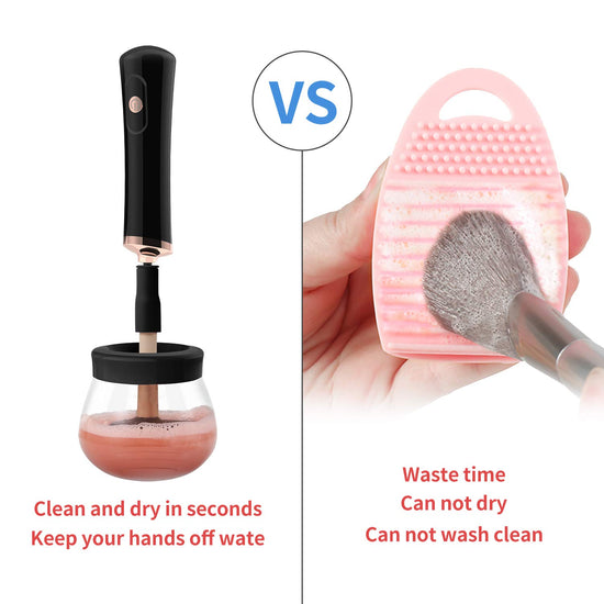 Senbowe makeup brush cleaner and dryer machine — electric automatic spinner with rubber collars