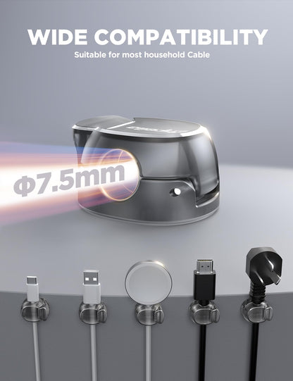 Chfeila cord management cover — Dual spring and clasp design for stability