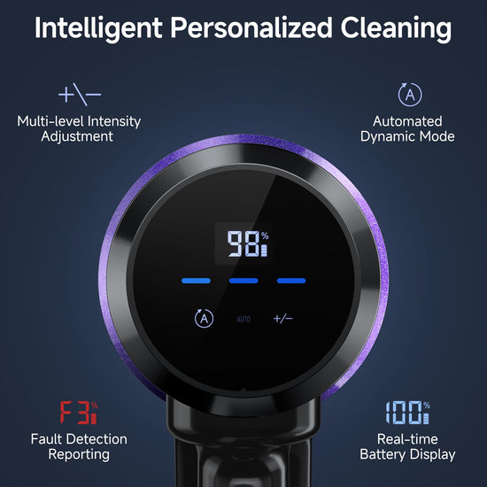Cordless vacuum cleaner — 550W with smart auto mode and LED display for pets and floors