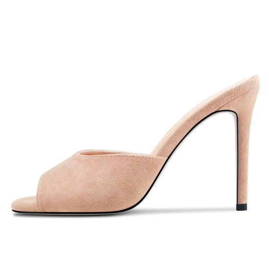 Sandal — Stiletto high heel peep toe slingback in classic style 3.9 inches heels