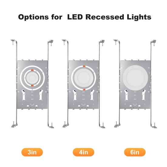 New Construction Mounting Plate 3-4-6" Round Wafer Rough in Plate 6Pcs