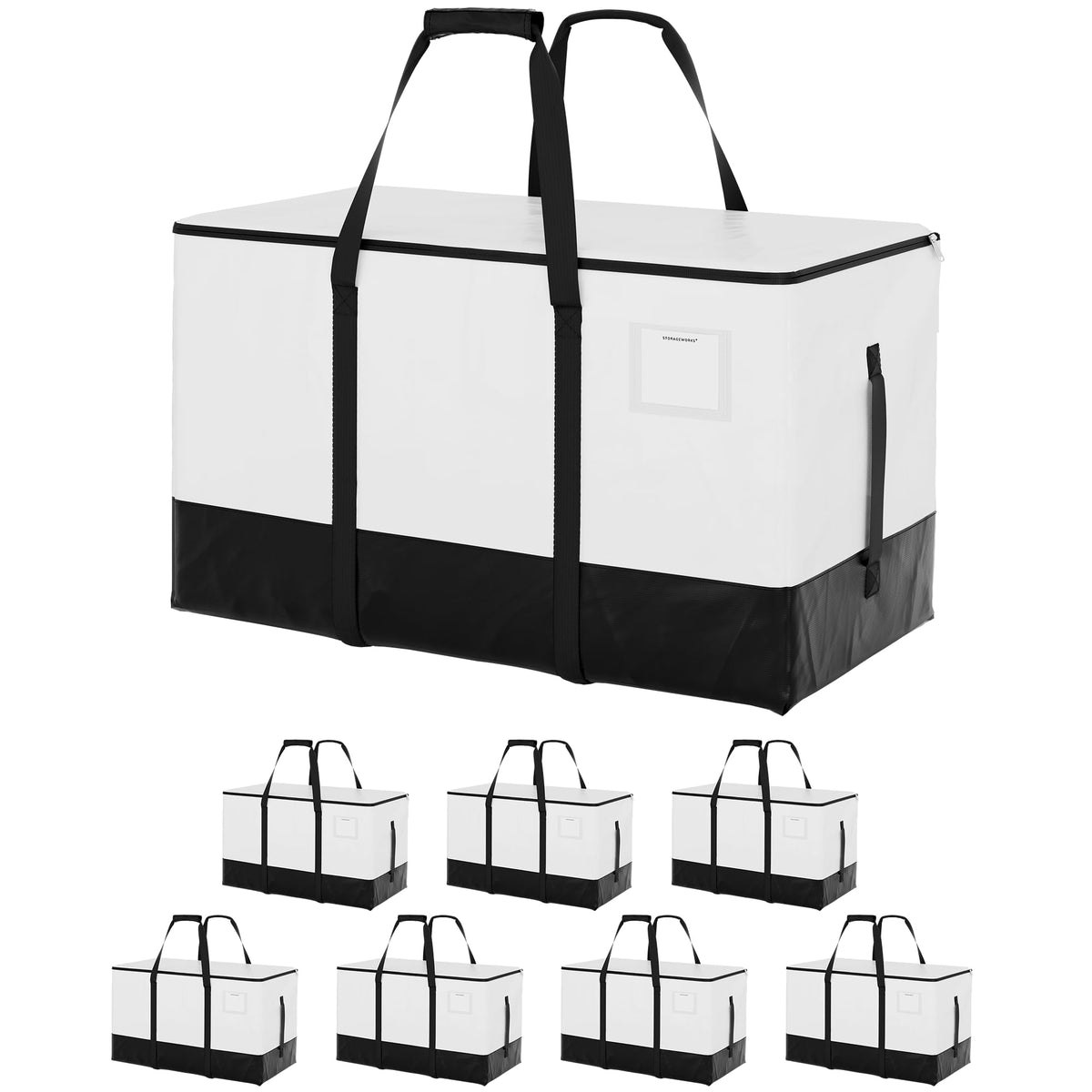 StorageWorks storage bags — extra large lidded bins with reinforced handles