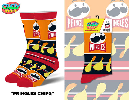 Crazy Socks snack food value bundle - 8-pack novelty crew socks gift set large sizes for men and women, soft and comfortable.