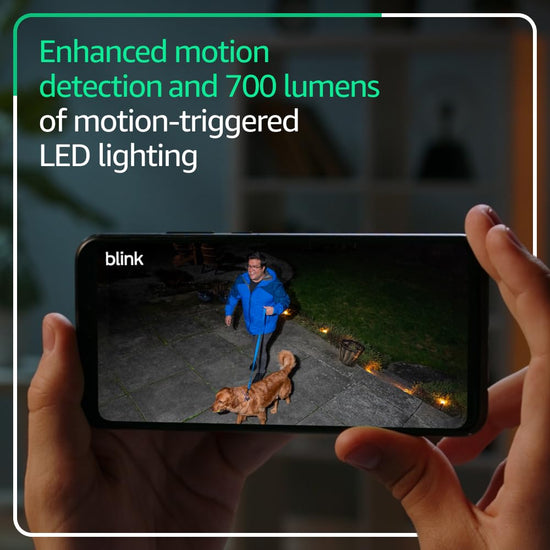 Blink Outdoor 4 Floodlight Camera — Wireless smart security camera with 700 lumens and two-year battery life