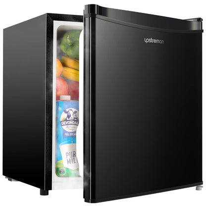 Upstreman refrigerator with adjustable thermostat and freezer compartment