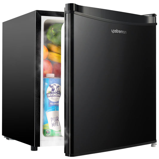 Upstreman refrigerator with adjustable thermostat and freezer compartment