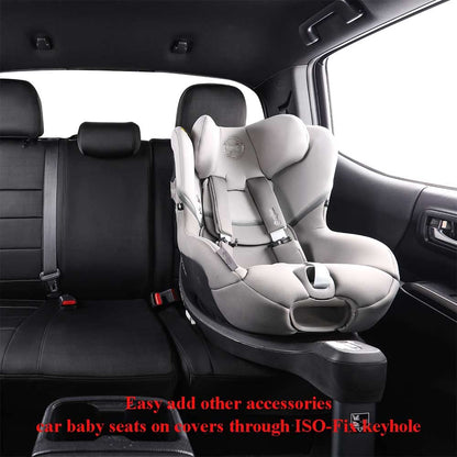 EKR Silverado seat covers - Custom fit neoprene for 2019-2026 Chevrolet Silverado 1500/2500/3500 rear row no armrest.