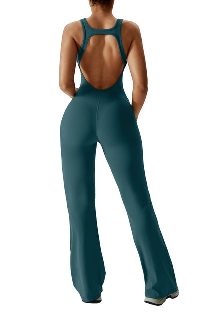 OEAK women's leotard with tummy control cutout and backless design
