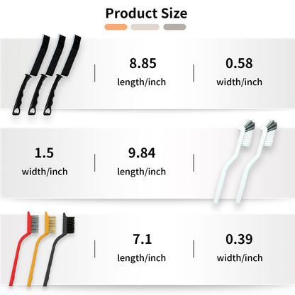 Betanull cleaning brush set — multi-purpose hard bristle brushes for tight spaces