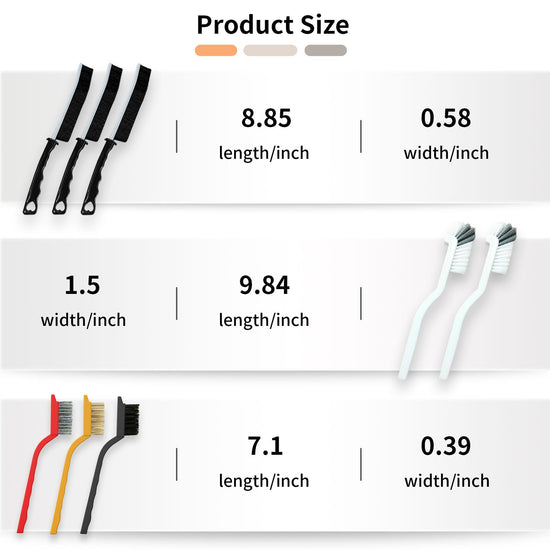 Betanull cleaning brush set — multi-purpose hard bristle brushes for tight spaces