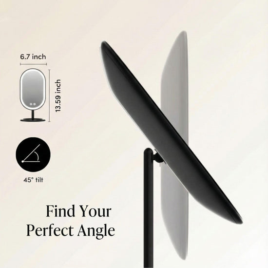 Fancii LED lighted vanity mirror — rechargeable cordless design with dual magnification and 3 light settings