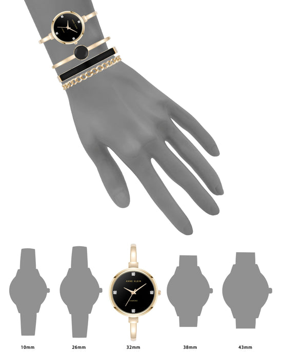 Anne Klein women's bangle watch with bracelet set