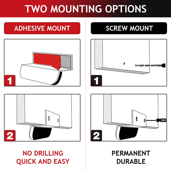 Hardware handle — Under cabinet foot pull with adhesive and screws