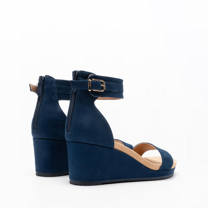 Sandal — Open toe buckle ankle strap wedge design from Dream Pairs