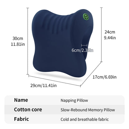 OSZZT Ergonomic Office Chair Headrest, Adjustable Neck Support Pillow with Removable Washable Cover, Universal Head Rest Attachment for Office Chairs, Wheelchairs, Desk Chair Napping (Navy Blue)