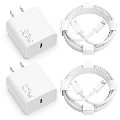 Charging adapter — 25W Type C wall charger with 6FT USB C to Lightning cable