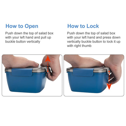 Freshmage meal holder — salad container with compartments for easy packing