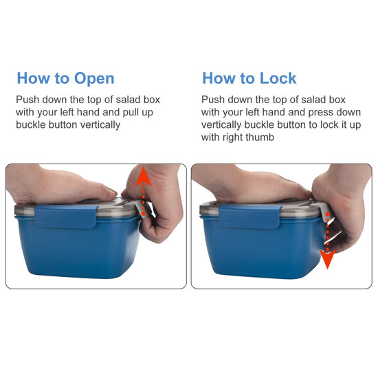Freshmage meal holder — salad container with compartments for easy packing