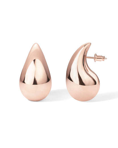 PAVOI teardrop chunky hoop earrings — 14K gold plated sterling silver design