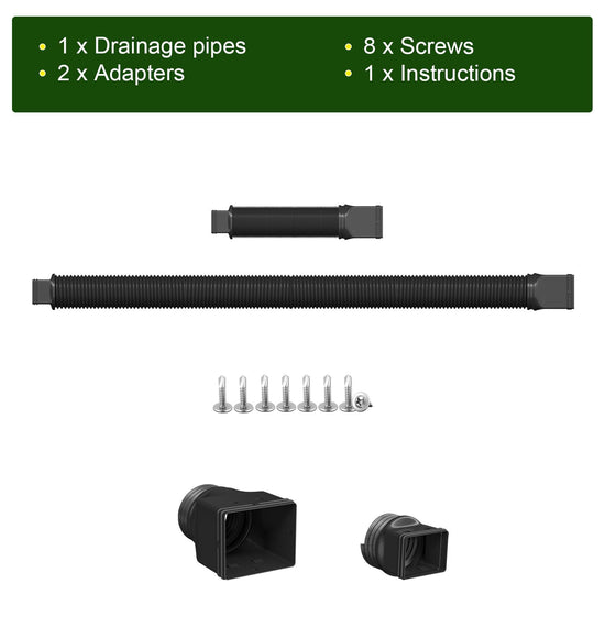 Ogutter downspout extensions — flexible and extendable from 21 to 66 inches