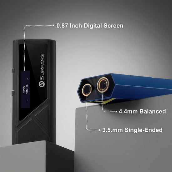 Surfans X10 headphone amplifier — portable DAC with balanced outputs and high power
