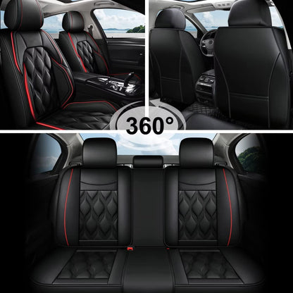 AOMSAZTO vehicle seat cover — Custom fit for Nissan Rogue 2009-2026, leather waterproof black