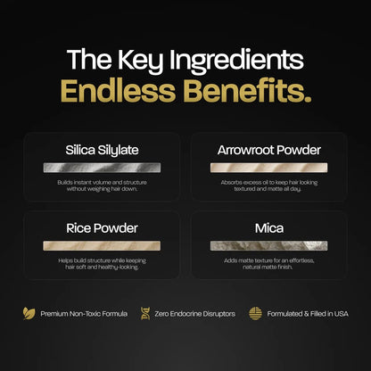 Hair styling agent — Texturizing powder for volumizing and styling short hair