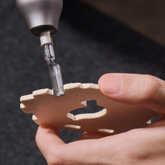HOZO NeoSander Basic Sanding Head Collection, 8PCS Detail Attachments with Pointed, Flat, Arc, Half-Cylinder, 45° & 90° Heads for Edges, Corners & Fine Surface Finishing