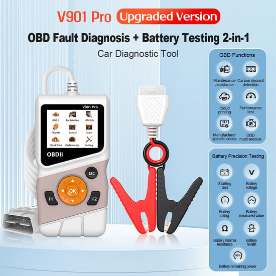 OBD2 Scanner Battery Tester 12V Car Diagnostic Tool Code Reader