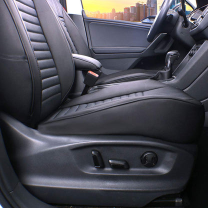 Vehicle seat cover — Custom fit for Nissan Pathfinder 2013-2021, leatherette black