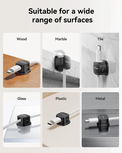 Rocoren magnetic cable clips — magnetic design for organized cables