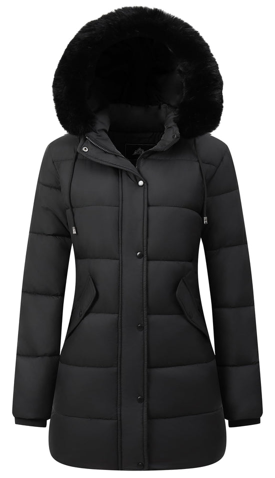 GOLDLADIES women's winter coat — long waterproof parka for cold weather