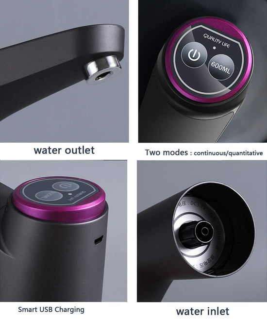 Water dispenser — Portable pump for 3, 4 and 5 gallon bottles with USB charging