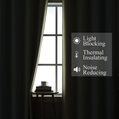 Curtain set — Estelar Textiler ombre blackout for bedroom, 2 panels