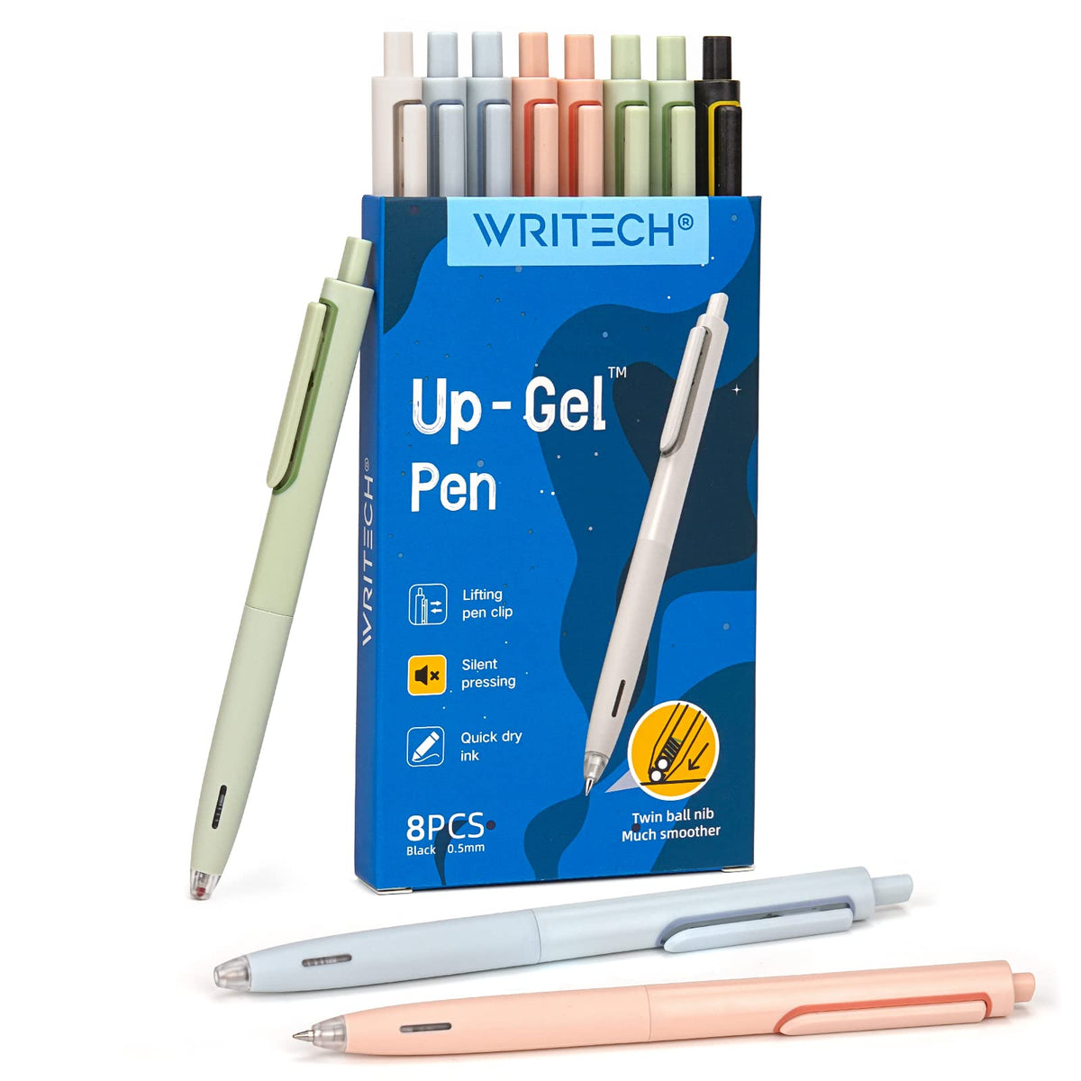 WRITECH gel pens — vibrant gel ink for smooth writing