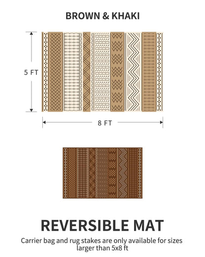 Outdoor rug - waterproof and reversible for indoor and outdoor use