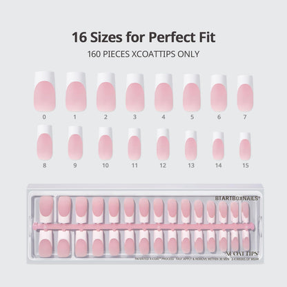 False nails — XCOATTIPS French design by BTArtboxnails