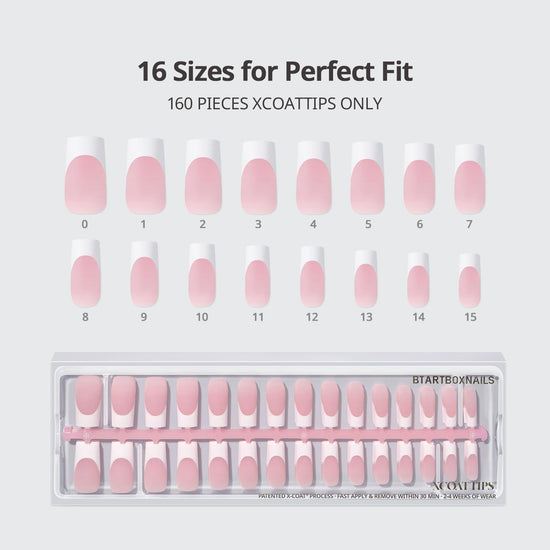 False nails — XCOATTIPS French design by BTArtboxnails