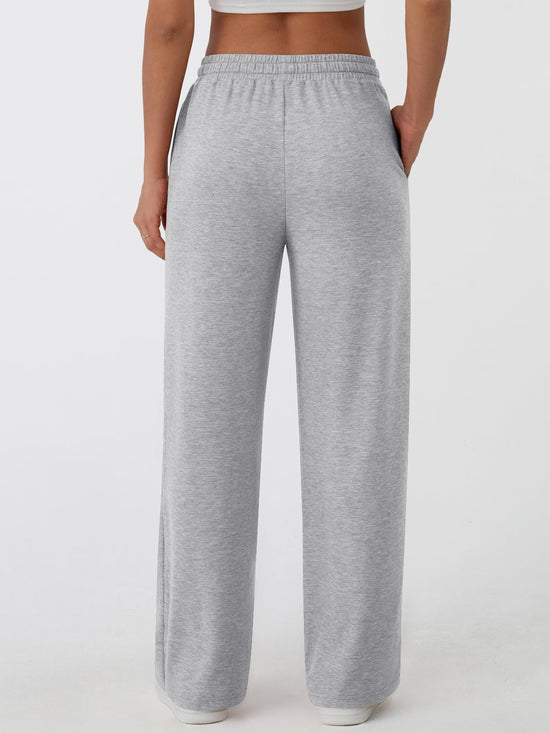 PANTS — Wide leg sweatpants with pockets for casual wear and workouts