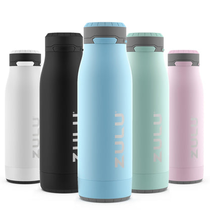 ZULU Ace thermos with chug spout and leak-proof locking lid for school and travel.