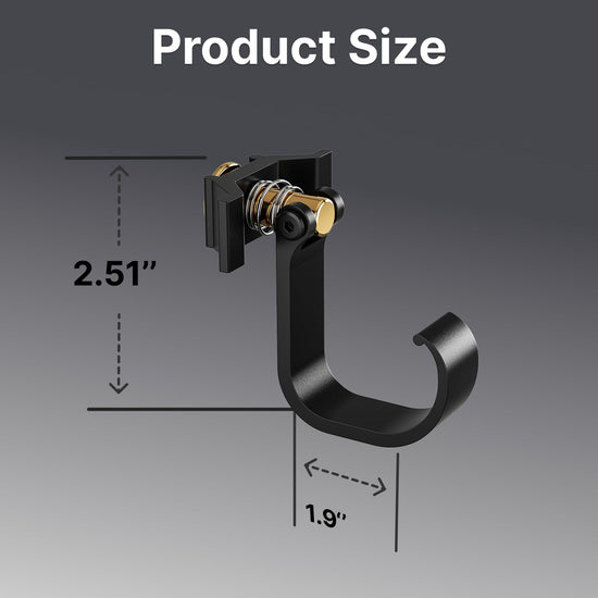 vandrabase 2Pcs Strong Heavy Duty L Track Hooks with Single Stud Fitting, 200LBS Max Load Capacity, Durable Tie Down Accessories for Trailers, Trucks, Vans, Garages, Workshop, Cargo Management