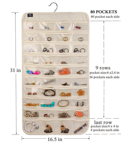 BB Brotrade jewelry storage — hanging organizer with pockets for accessories