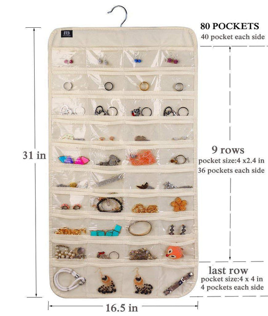 BB Brotrade jewelry storage — hanging organizer with pockets for accessories
