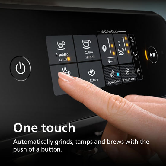 Philips espresso machine — fully automatic with milk frother and touch display
