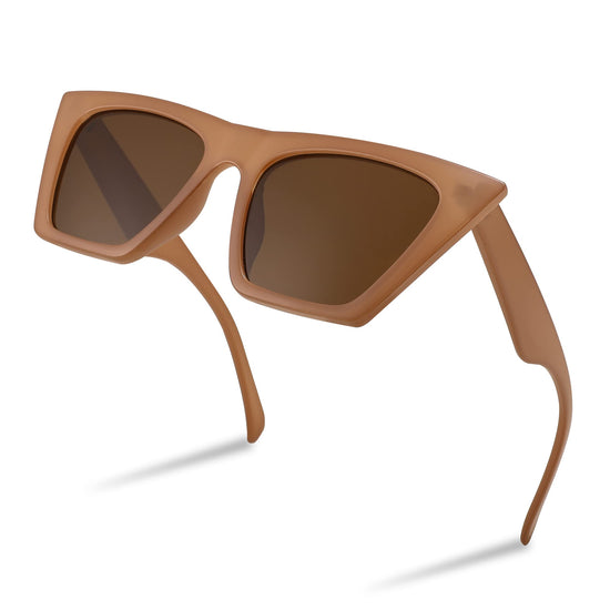 FEISEDY vintage square cat eye sunglasses with trendy design B2473