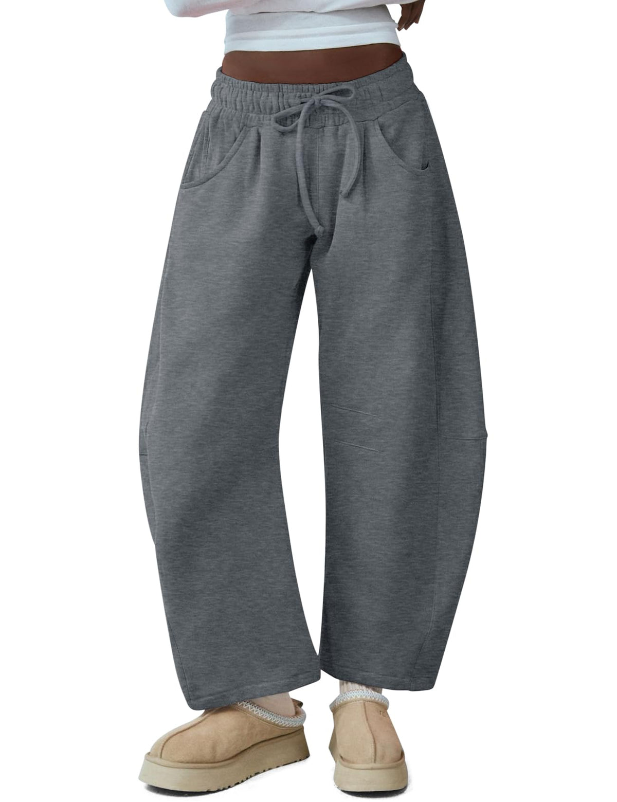 HeSaYep women's ankle sweatpants with pockets and drawstring waist