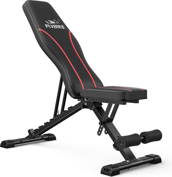 FLYBIRD WB2 fitness bench — adjustable and foldable incline design for workouts