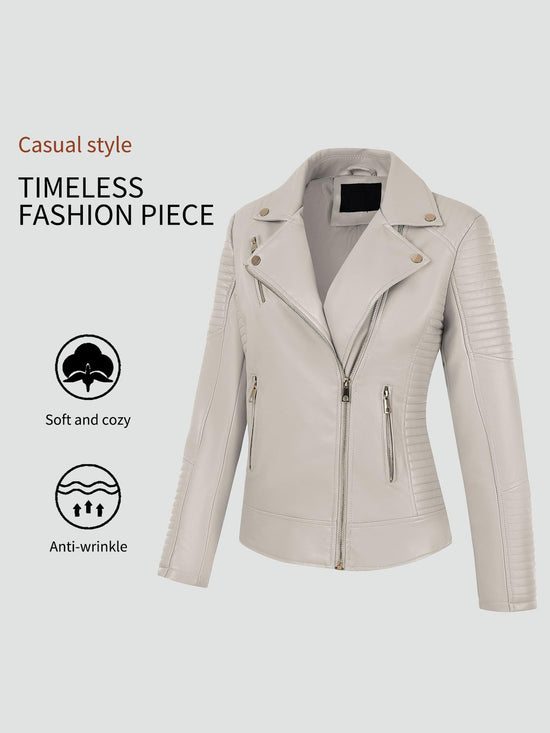 Bellivera women's faux leather coat — trendy motorcycle style for spring 2026