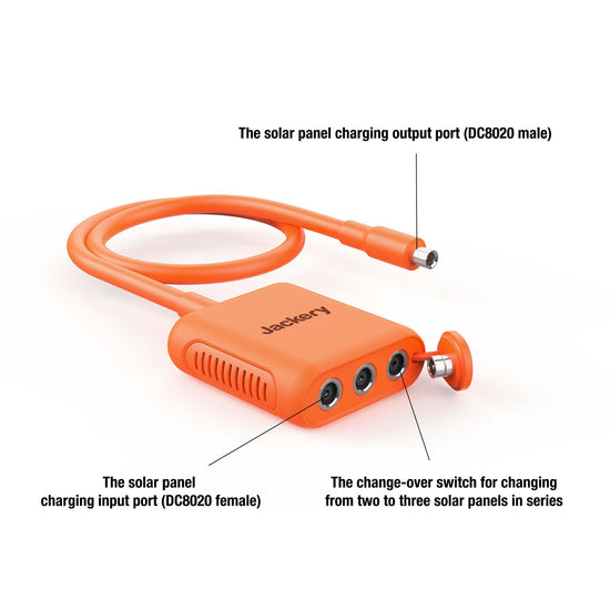 Jackery solar panel — connector for Explorer power station and SolarSaga 200W panel