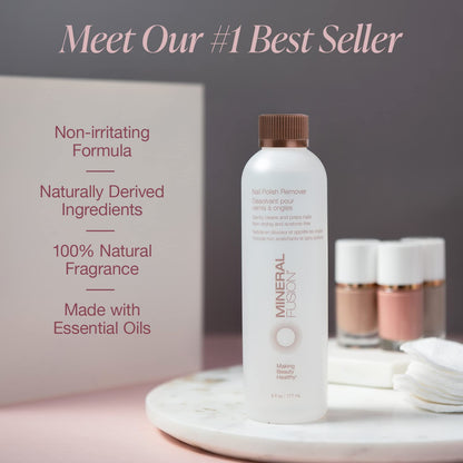 Mineral Fusion nail polish remover — acetone-free formula with natural solvents